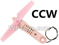 JJRC H37 Spare Parts-10 Reversing-rotating motor Arm unit(1 Set-CCW)-Include the Motor,Propellers,Main gear,and Arm-Pink,JJRC H37 RC Quadcopter Drone Spare Parts Replacement Accessories,H37 ELFIE Pocket Selfie Drone Parts