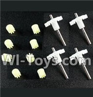 JJRC H37 Spare Parts-14-01 Small motor gear(4pcs) & Main gear with shaft(4pcs),JJRC H37 RC Quadcopter Drone Spare Parts Replacement Accessories,H37 ELFIE Pocket Selfie Drone Parts