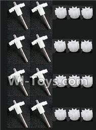 JJRC H37 Spare Parts-14-02 Small motor gear(12pcs) & Main gear with shaft(8pcs),JJRC H37 RC Quadcopter Drone Spare Parts Replacement Accessories,H37 ELFIE Pocket Selfie Drone Parts