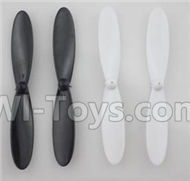 JJRC H6 H6C H6D Parts-04 Propellers,Main rotor blades(4pcs-2x Black & 2X White) For JJRC H6 H6C H6D Drone,RC Quadcopter spare parts