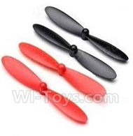 JJRC H6 H6C H6D Parts-05 Propellers,Main rotor blades(4pcs-2x Black & 2X Red) For JJRC H6 H6C H6D Drone,RC Quadcopter spare parts