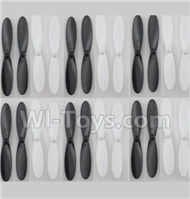 JJRC H6 H6C H6D Parts-08 Propellers,Main rotor blades(24pcs-12x Black & 12X White) For JJRC H6 H6C H6D Drone,RC Quadcopter spare parts