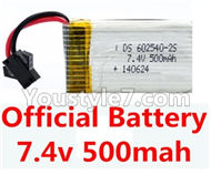 JJRC H8C H8D Parts-04 Official F183 Battery 7.4v 500mah 15C with SM plug For JJRC H8C H8D Quadcopter Parts,Drone parts,Camera spare parts