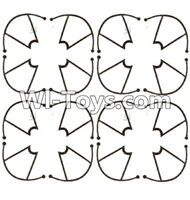 JJRC H9D H9W Parts-11 Outer protect frame(16pcs)-Black For JJRC H9 H9D H9W Quadcopter Spare parts,RC drone Parts,2.4G UFO Parts