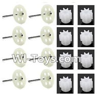 JJRC H9D H9W Parts-27 Main gear with hollow pipe(8pcs) & Small motor gear(8pcs) For JJRC H9 H9D H9W Quadcopter Spare parts,RC drone Parts,2.4G UFO Parts
