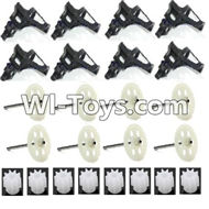 JJRC H9D H9W Parts-28 Motor seat(8pcs) & Main gear with hollow pipe(8pcs0 & Small motor gear(8pcs) For JJRC H9 H9D H9W Quadcopter Spare parts,RC drone Parts,2.4G UFO Parts