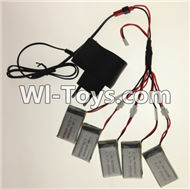 JJRC H9D H9W Parts-36 USB Charger wire & Upgrade 1-to-5 Conversion wire & USB-to-Socket Conversion plug((Not include the 5 battery) For JJRC H9 H9D H9W Quadcopter Spare parts,RC drone Parts,2.4G UFO Parts