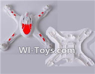 Lead Honor LH-X14 X14C X14DV X14WF Parts-01 Upper and bottom shell cover,Canopy-White,Lead Honor LH-X14 X14C X14DV X14WF RC Quadcopter Drone Spare Parts Accessories,LH-X14 Replacement parts