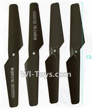 Lead Honor LH-X14 X14C X14DV X14WF Parts-06 Propellers,Main blades(4pcs)-Black,Lead Honor LH-X14 X14C X14DV X14WF RC Quadcopter Drone Spare Parts Accessories,LH-X14 Replacement parts