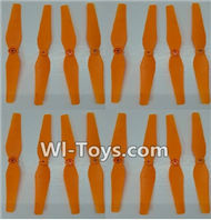 Lead Honor LH-X14 X14C X14DV X14WF Parts-08 Propellers,Main blades(16pcs)-Orange,Lead Honor LH-X14 X14C X14DV X14WF RC Quadcopter Drone Spare Parts Accessories,LH-X14 Replacement parts