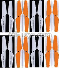 Lead Honor LH-X16 X16C X16WF X16DV Spare Parts-26 Propellers,Main rotor blades(8X White,8X Orange),Lead Honor LH-X16 X16C X16DV X16WF RC Quadcopter Drone Spare Parts Accessories,LH-X16 Replacement parts