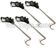 Lead Honor LH-X3 X3C Parts-07 Whole motor unit(4pcs)-(Include the Motor seat,Motor cover,Main gear with hollow pipe,bearing,Steel Pipe ) For the LiHuang X3 X3C rc Quadcopter parts,rc drone parts,rc helicopter parts