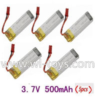 Lishitoys L6036 RC Quadcopter Parts-28 Official 3.7v 500mah battery(size-58X17mm)-Total 5pcs