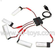 Lishitoys L6036 RC Quadcopter Parts-31 Upgrade 1-to-5 balance charger and USB Charger & White-to-JST conersion Charging cable(5pcs)(Not include the 5x battery)