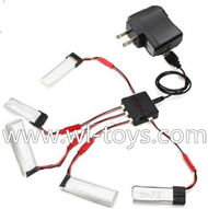 Lishitoys L6036 RC Quadcopter Parts-32 Upgrade 1-to-5 Balance charger and USB charger & Socket conversion plug & coversion wire(5pcs)(Not include the 5x battery)