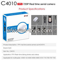 MJX X101 RC Quadcopter Parts-49 MJX C4010 FPV Real-time Aerial Camera Componets (Suit for MJX X101,X400-V2,X500,X600,X800 Quadcopter,T10,T55,T57,T04 Helicopter)