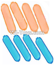 MJX X102H X102 Spare Parts-17 transparent member,lampshade(4pcs Orange,4pcs Blue),MJX X102H RC Quadcopter Drone Spare Parts Replacement Accessories