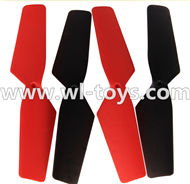 MJX X300 X300C RC Quadcopter parts-16 Main rotor blades,Propellers(4pcs)-2pcs Red And 2pcs Black