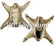MJX X402 X402H Spare Parts-01 Upper and Bottom shell cover-Golden,MJX X402H X402 RC Quadcopter Drone Spare Parts Replacement Accessories