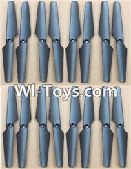 MJX X402 X402H Spare Parts-13 Propellers,Main rotor blades(16pcs)-Black,MJX X402H X402 RC Quadcopter Drone Spare Parts Replacement Accessories