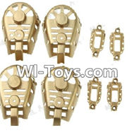 MJX X402 X402H Spare Parts-41 Motor cover,Small Motor seat cover)-Each 4pcs-Golden,MJX X402H X402 RC Quadcopter Drone Spare Parts Replacement Accessories