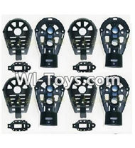 MJX X402 X402H Spare Parts-42 Whole motor unit parts(Include the Motor seat,Motor cover,Small Motor seat cover)-Each 4pcs-BLACK,MJX X402H X402 RC Quadcopter Drone Spare Parts Replacement Accessories