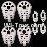 MJX X402 X402H Spare Parts-48 Motor cover,Small Motor seat cover)-Each 4pcs-White,MJX X402H X402 RC Quadcopter Drone Spare Parts Replacement Accessories