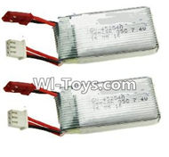MJX X401 X401H Spare Parts-55 Official 7.4v 350mah Battery(Size-45X25X10mm)-2pcs,MJX X401H X401 RC Quadcopter Drone Spare Parts Replacement Accessories