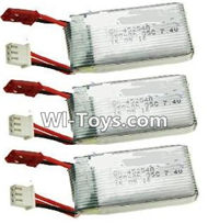 MJX X402 X402H Spare Parts-56 Official 7.4v 350mah Battery(Size-45X25X10mm)-3pcs,MJX X402H X402 RC Quadcopter Drone Spare Parts Replacement Accessories