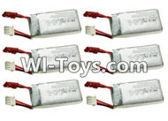 MJX X401 X401H Spare Parts-57 Official 7.4v 350mah Battery(Size-45X25X10mm)-6pcs,MJX X401H X401 RC Quadcopter Drone Spare Parts Replacement Accessories