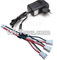 MJX X402 X402H Spare Parts-62 Upgrade 1-to-3 coversion Charging cable(1pcs),MJX X402H X402 RC Quadcopter Drone Spare Parts Replacement Accessories