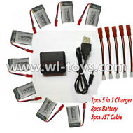 MJX X500 RC Quadcopter parts-58 Upgrade 1-to-5 balance charger and USB charger & 5pcs coversion wire & 8pcs 750mah battery