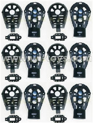 MJX X600 RC Quadcopter parts-36 Whole motor unit parts(Include the Motor seat,Motor cover,Motor seat cover)-6pcs-Black