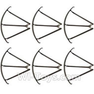MJX X601H X601 Spare Parts-05-02 Outer protect frame(6pcs)-Black,MJX X601H X601 RC Quadcopter Drone Spare Parts Replacement Accessories