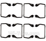 MJX X601H X601 Spare Parts-08-04 Landing skid,Landing gear(8pcs)-Black,MJX X601H X601 RC Quadcopter Drone Spare Parts Replacement Accessories