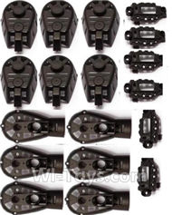 MJX X601H X601 Spare Parts-10-01 Motor seat(6pcs) & Big motor cover(6pcs) & Small motor cover(6pcs)-Black,MJX X601H X601 RC Quadcopter Drone Spare Parts Replacement Accessories