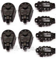 MJX X601H X601 Spare Parts-10-04 Big motor cover(4pcs) & Small motor cover(4pcs)-Black,MJX X601H X601 RC Quadcopter Drone Spare Parts Replacement Accessories