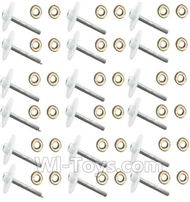 MJX X601H X601 Spare Parts-11-03 Main gear with hollow pipe(18pcs) & Copper ring(36pcs),MJX X601H X601 RC Quadcopter Drone Spare Parts Replacement Accessories