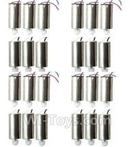 MJX X601H X601 Spare Parts-16 clockwise rotating Motor with Red and Blue wire(12pcs)-CW & counterclockwise Reversing-rotating Motor with Black and white wire(12PCS),MJX X601H X601 RC Quadcopter Drone Spare Parts Replacement Accessories