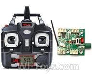 MJX X601H X601 Spare Parts-22-02 Transmitter-Black & Circuit board,Receiver board,MJX X601H X601 RC Quadcopter Drone Spare Parts Replacement Accessories