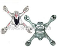MJX X701 RC Quadcopter parts-01 Upper shell cover,Upper canopy & Bottom shell cover,Bottom canopy-Gray