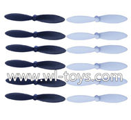 MJX X800 RC Quadcopter Parts-11 Main rotor blades,Propellers(6pcs white and 6pcs Black)