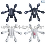 MJX X900 X901 RC Quadcopter Parts-01 Upper shell cover,Upper canopy & Bottom shell cover,Bottom canopy-(1pcs Black and 1pcs White)