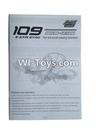 MJ109 Spare parts-35 English Manual,MingJi 109 109A 109B RC Quadcopter Drone Spare Parts MJ109 Replacement Accessories