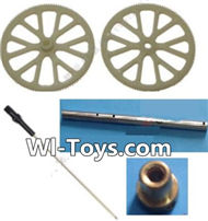 MingJi 812 Spare Parts-18 Upper and bottom main gear & Inner shaft & Main hollow pipe & Copper sleeve,MingJi 812 RC Helicopter Spare Parts MJ812 Parts Replacement Accessories