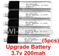 Wltoys F929 Upgrade lipo Battery Parts. 3.7v 200mah Lipo Battery(5pcs). WLtoys F929 RC AirPlane parts RC Fixed Wing Plane parts