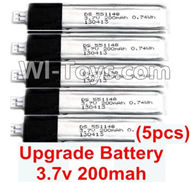 Wltoys F939 Upgrade Battery. 3.7v 200mah Lipo Battery. Total 5pcs. WLtoys F939 Remote Control AirPlane Parts RC Fixed Wing Plane parts.
