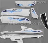 Wltoys F959 Whole Foam assembly, Blue Color. It includethe F959-01,02,03,04,05,like the Fuselage Body,Main Wing,EPO Horizontal, verticall tail wing.Cabin cover.