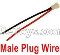 XK A100 J11 Male Plug Wire for the Battery(1pcs) Parts,XK A100-SU27 J11 RC Plane Parts