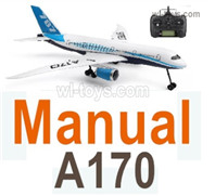 Wltoys XK A170 Parts Manual.Instruction in English.Wltoys XK A170 Boeing 747 RC Plane Toy Accessories.